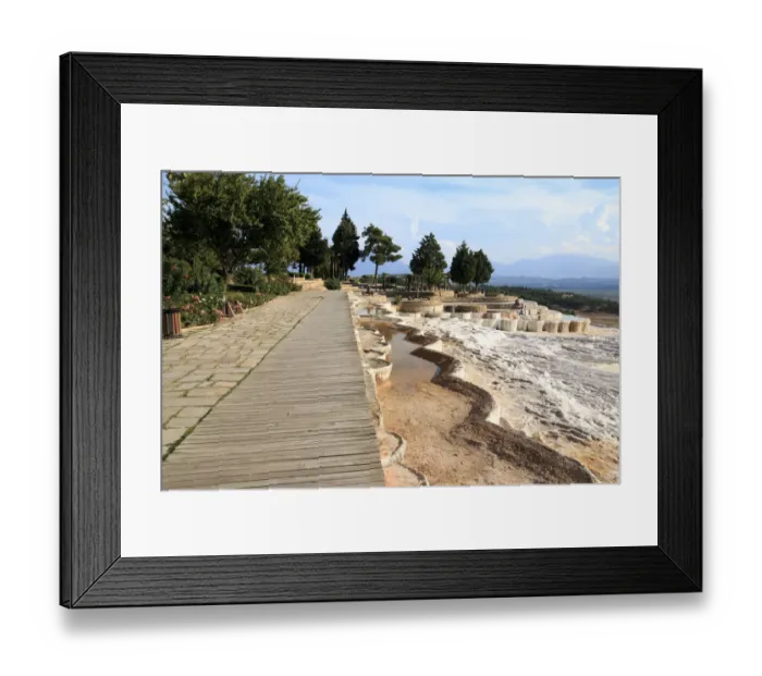 Framed Print : Turkey, southwestern Turkey, Denizli Province, River Menderes valley, Pamukkale