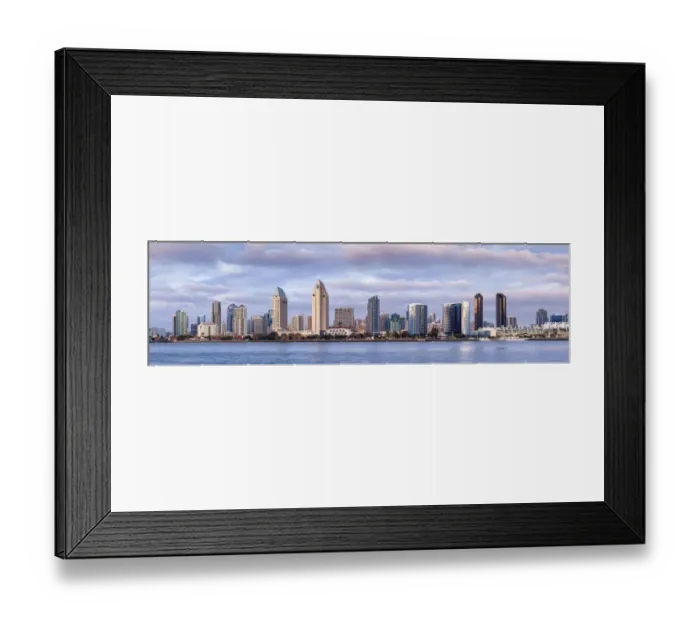 Framed Print : USA, California, San Diego, Panoramic view of city skyline Framed Print : USA, California, San Diego, Panoramic view of city skyline