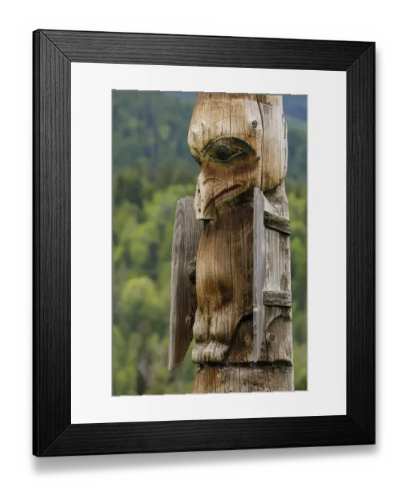 Framed Print : Canada, British Columbia, Kispiox. Detail of totem pole Framed Print : Canada, British Columbia, Kispiox. Detail of totem pole