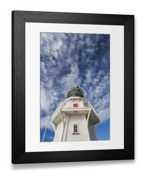 Framed Print : New Zealand, South Island, Canterbury, Banks Peninsula, Akaroa, Akaroa Lighthouse