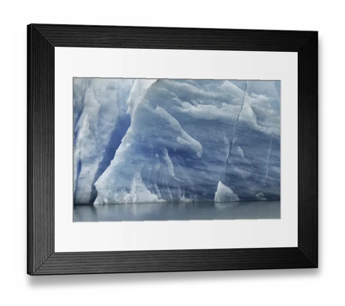 Framed Print : Pattern in blue ice of Grey Glacier, Torres del Paine National Park, Chile, South America Framed Print : Pattern in blue ice of Grey Glacier, Torres del Paine National Park, Chile, South America