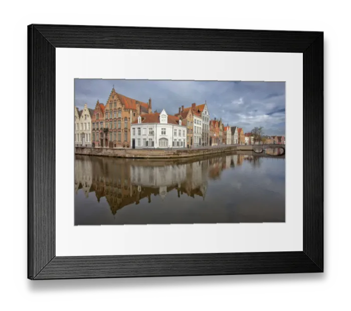 Framed Print : Belgium, Brugge, Canal and Reflection Framed Print : Belgium, Brugge, Canal and Reflection