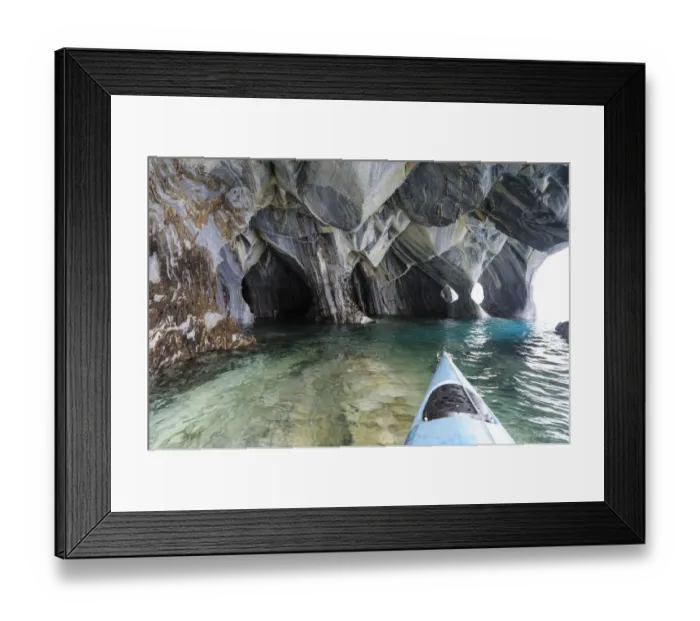Framed Print : Chile, Aysen, Puerto Rio Tranquilo, Marble Chapel Natural Sanctuary