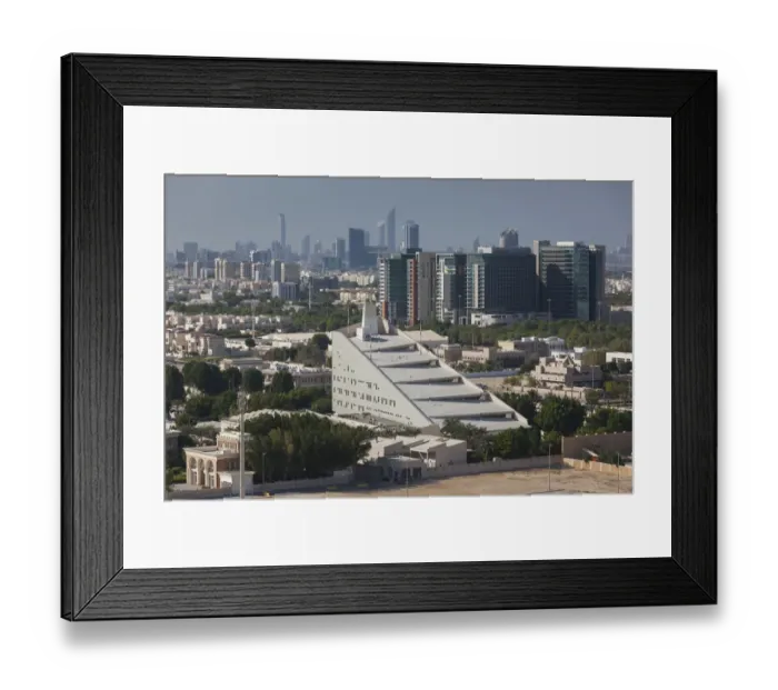 Framed Print : UAE, Abu Dhabi, Al Safarat Embassy Area, elevated city view Framed Print : UAE, Abu Dhabi, Al Safarat Embassy Area, elevated city view