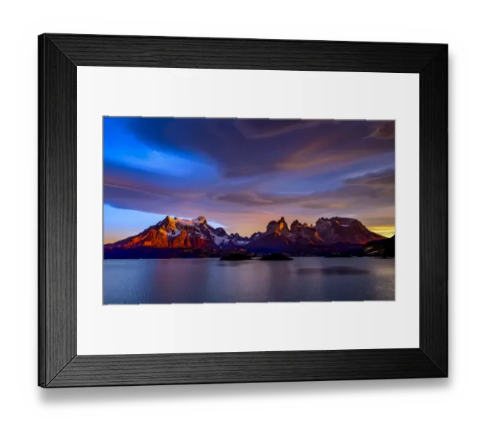 Framed Print : Chile, Torres de Paine, lenticular clouds Framed Print : Chile, Torres de Paine, lenticular clouds