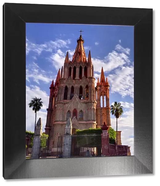 North America; Mexico; San Migel de Allende; Afternoon Light Parroquia Archangel Church