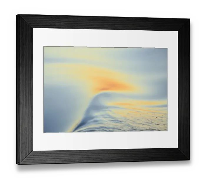 Framed Print : Sunset colors and patterns on small waves in water Framed Print : Sunset colors and patterns on small waves in water