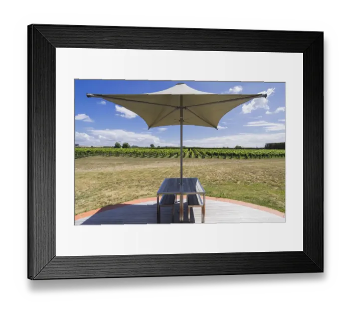 Framed Print : New Zealand, North Island, Hawkes Bay, Havelock North, vineyard table Framed Print : New Zealand, North Island, Hawkes Bay, Havelock North, vineyard table