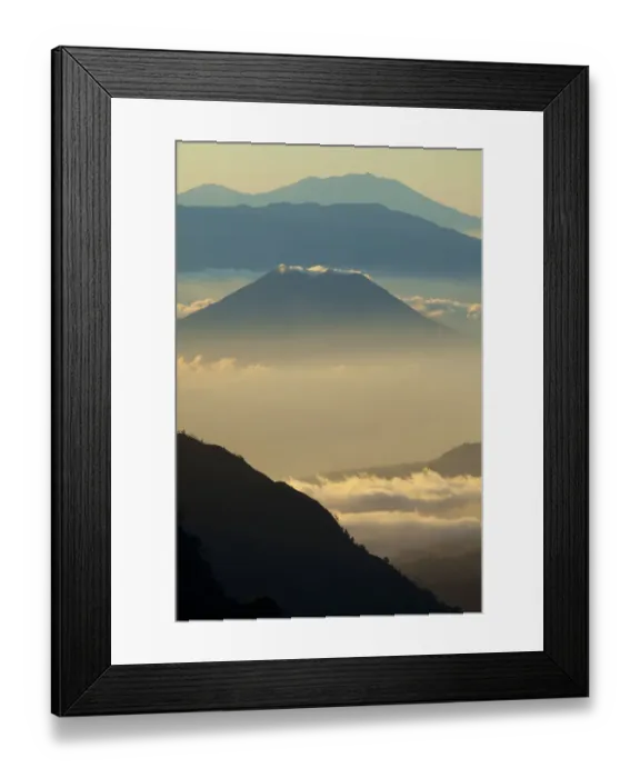 Framed Print : Indonesia, East Java. Mount Bromo volcano overview at sunrise Framed Print : Indonesia, East Java. Mount Bromo volcano overview at sunrise