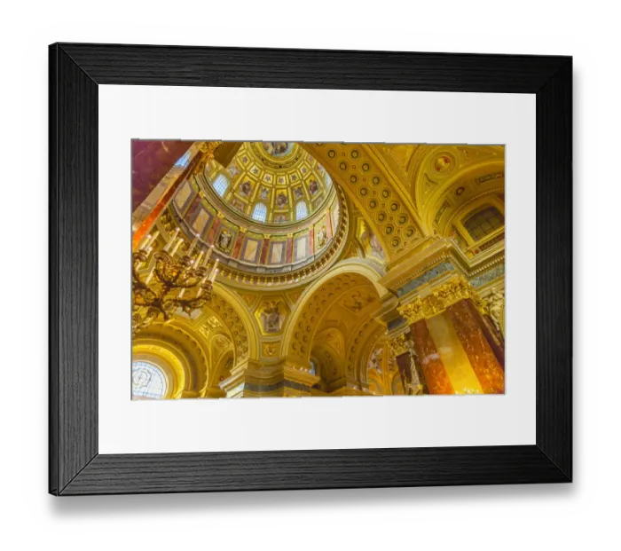 Framed Print : Dome God Christ Basilica Arch Saint Stephens Cathedral Budapest Hungary