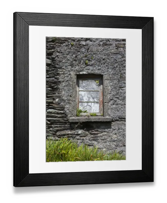 Framed Print : Ireland, County Cork, Beara Peninsula, Ring of Beara, Garinish, traditional stone