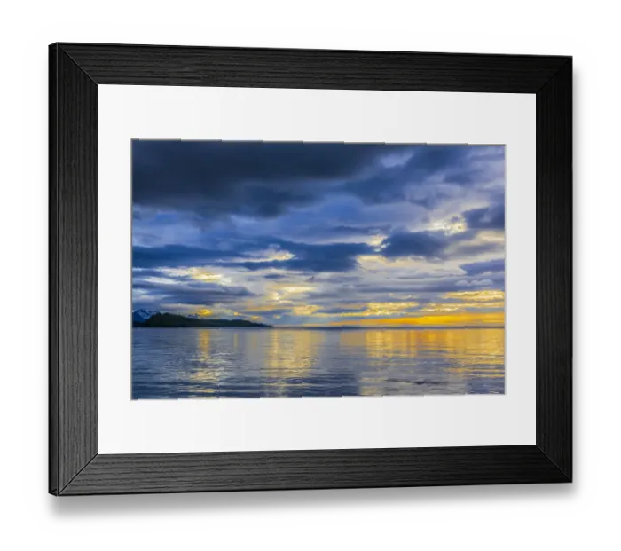 Framed Print : North America, USA, Alaska, Katmai National Park, Hallo Bay. Sunrise over the ocean Framed Print : North America, USA, Alaska, Katmai National Park, Hallo Bay. Sunrise over the ocean