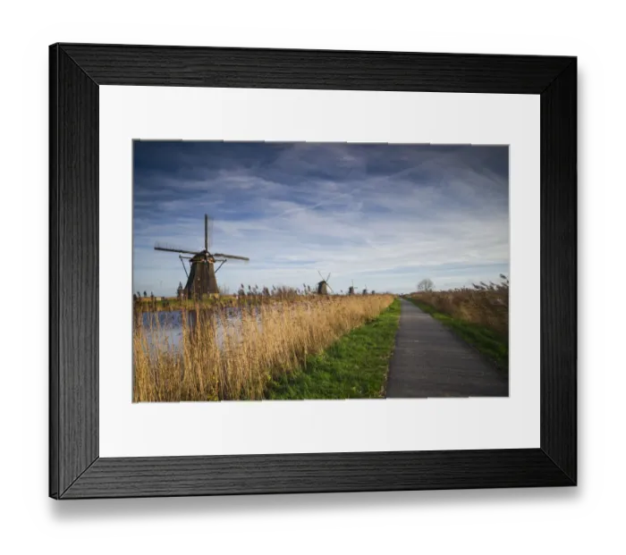 Framed Print : Netherlands, Kinderdijk, Traditional Dutch windmills Framed Print : Netherlands, Kinderdijk, Traditional Dutch windmills