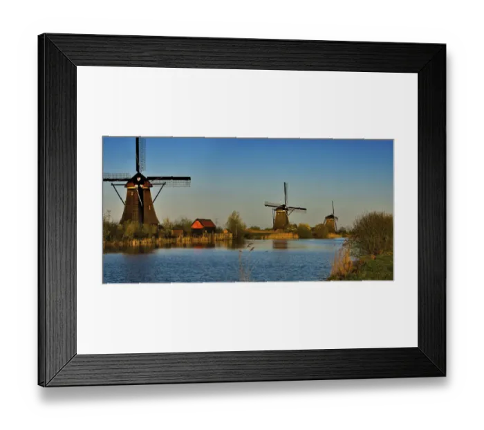 Framed Print : Kinderdijk Windmills, Holland Framed Print : Kinderdijk Windmills, Holland