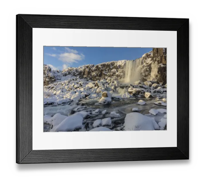 Framed Print : Oxararfoss in Pingevillar National Park in Iceland