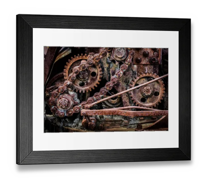 Framed Print : USA, Alaska. Gears and chains Credit as: Don Paulson  /  Jaynes Gallery  /  DanitaDelimont