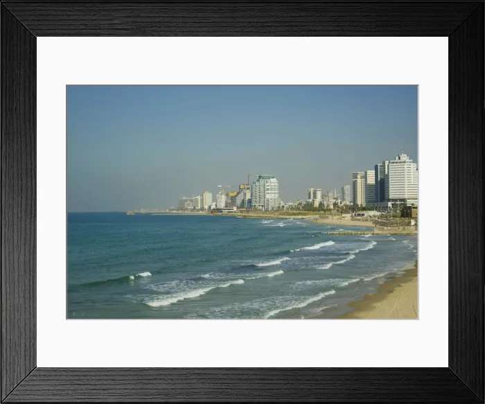 Framed Print : Israel, Tel Aviv: along the coastline, beach