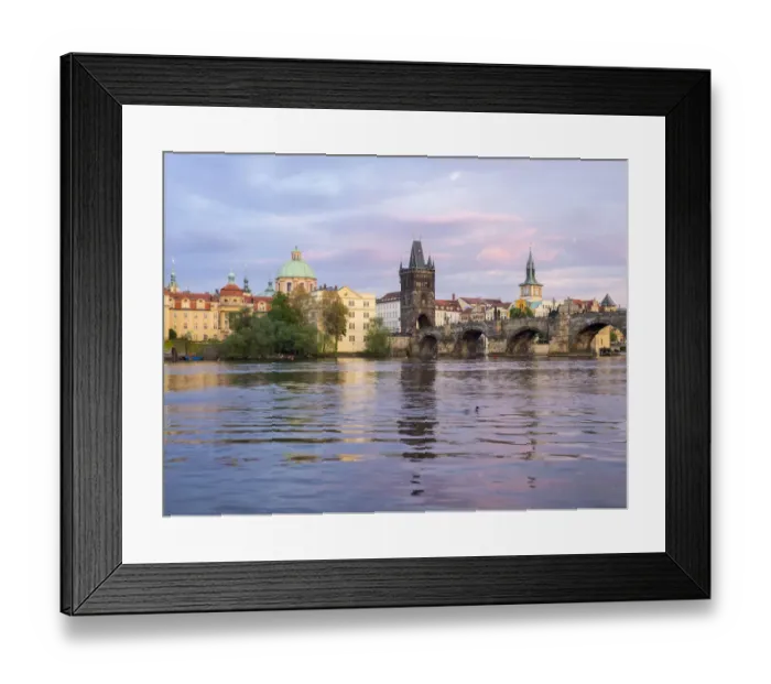 Framed Print : Europe, Czech Republic, Prague. View of the Lesser town bridge tower and clock tower Framed Print : Europe, Czech Republic, Prague. View of the Lesser town bridge tower and clock tower