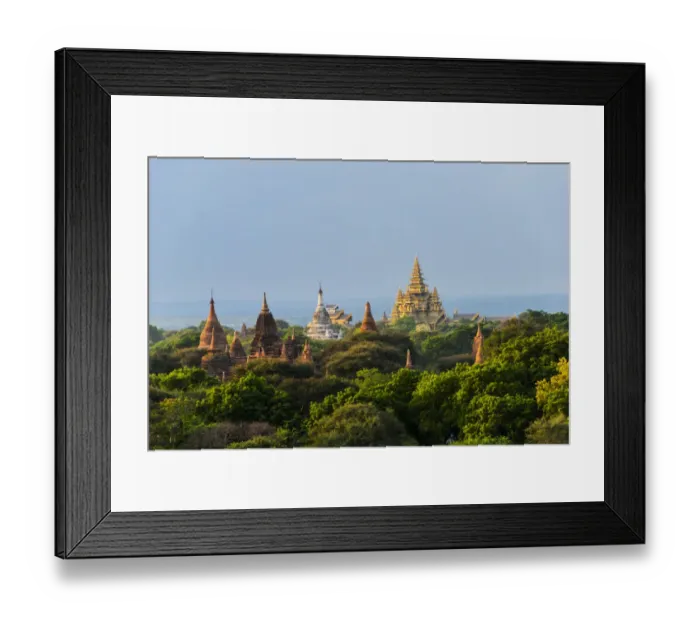 Framed Print : Ancient temple and pagoda rising out of the jungle, Bagan, Mandalay Region, Myanmar Framed Print : Ancient temple and pagoda rising out of the jungle, Bagan, Mandalay Region, Myanmar