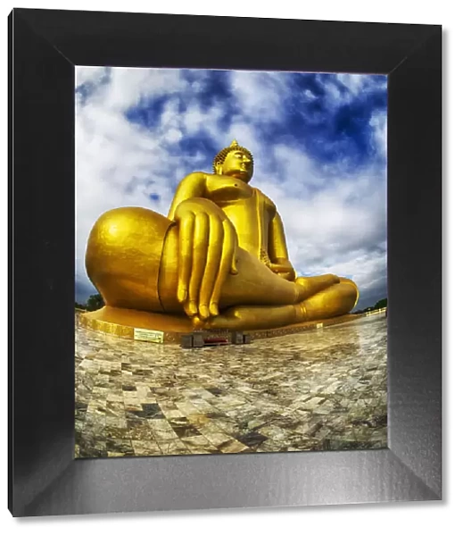 Asia, Southeast Asia; Thailand; Ang Thong; Golden Buddha in Ang Thong Province of Thailand