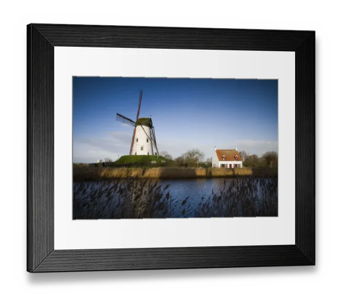 Framed Print : Belgium, Bruges-area, Damme, old wind mill Framed Print : Belgium, Bruges-area, Damme, old wind mill
