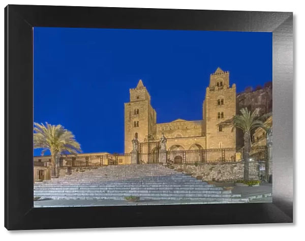 Europe, Italy, Sicily, Cefalu, Cefalu Cathedral completed in the 12th century