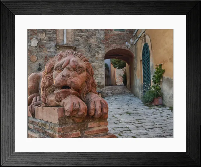 Framed Print : Europe; Italy; Tuscany; San Giovanni D Asso; The small Tuscan town of San Giovanni Framed Print : Europe; Italy; Tuscany; San Giovanni D Asso; The small Tuscan town of San Giovanni