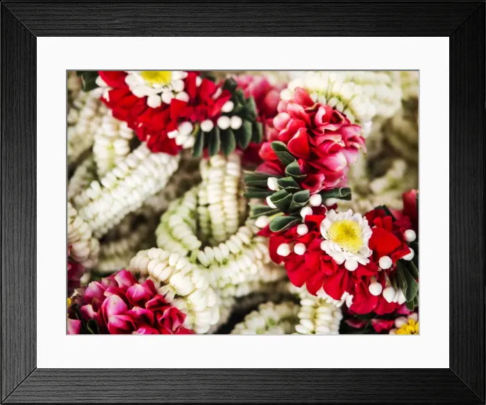Framed Print : Southeast Asia; Thailand; Bangkok; kBangkok Street Flower Market