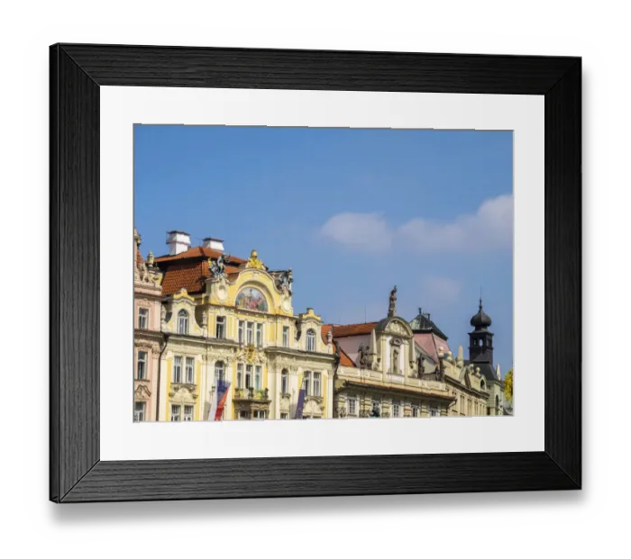 Framed Print : Europe, Czech Republic, Prague. Buildings along old town Prague Framed Print : Europe, Czech Republic, Prague. Buildings along old town Prague