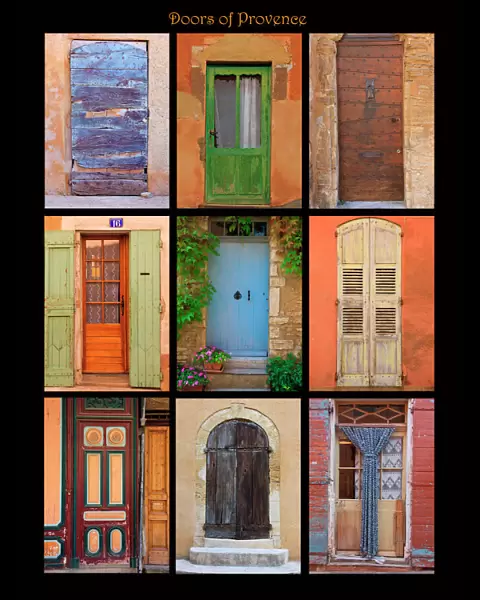 Poster of doors shot throughout Provence, France