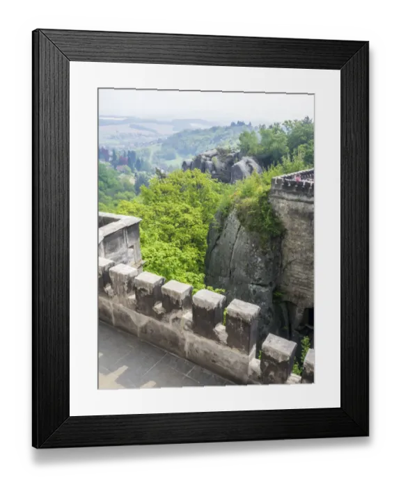 Framed Print : Europe, Czech Republic. This is a view of the boulder area taken from the Zamecky