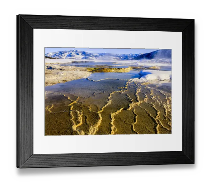 Framed Print : Chemical Sediments. Yellowstone National Park. Wyoming Framed Print : Chemical Sediments. Yellowstone National Park. Wyoming