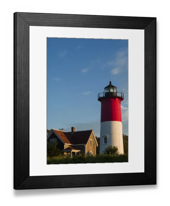 Framed Print : USA, Massachusetts, Cape Cod, Eastham, Nauset Lighthouse at dawn Framed Print : USA, Massachusetts, Cape Cod, Eastham, Nauset Lighthouse at dawn