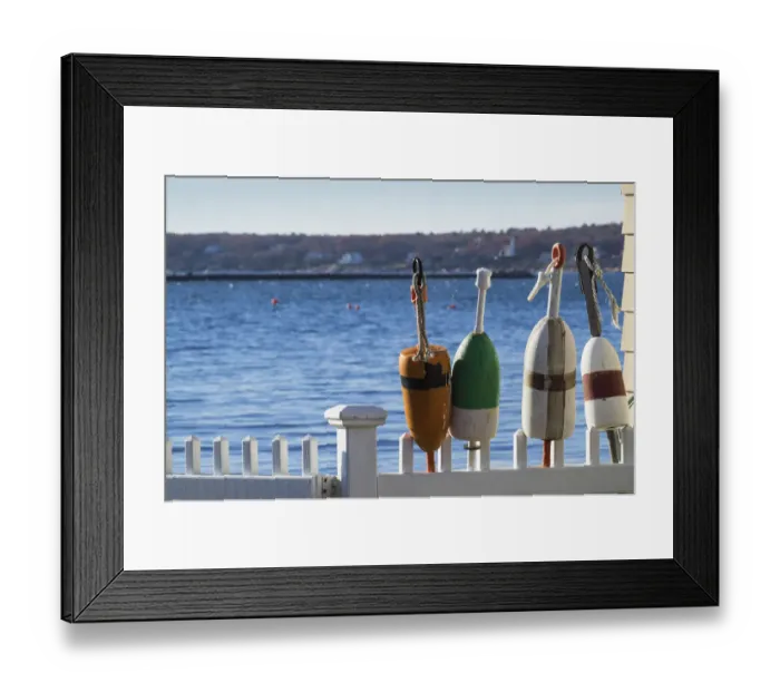 Framed Print : USA, Massachusetts, Cape Ann, Gloucester, lobster buoys Framed Print : USA, Massachusetts, Cape Ann, Gloucester, lobster buoys