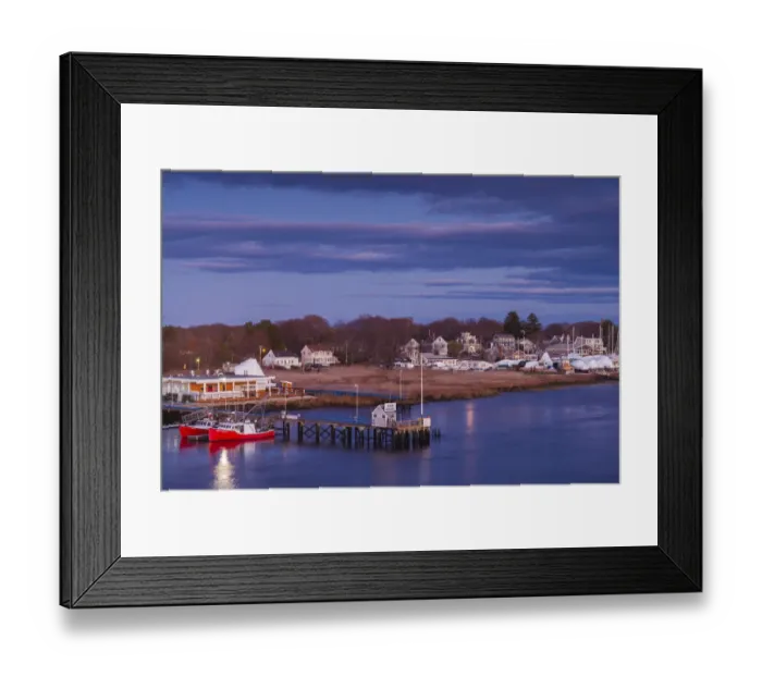 Framed Print : USA, Massachusetts, Newburyport, view of the Merrimack River at dusk Framed Print : USA, Massachusetts, Newburyport, view of the Merrimack River at dusk
