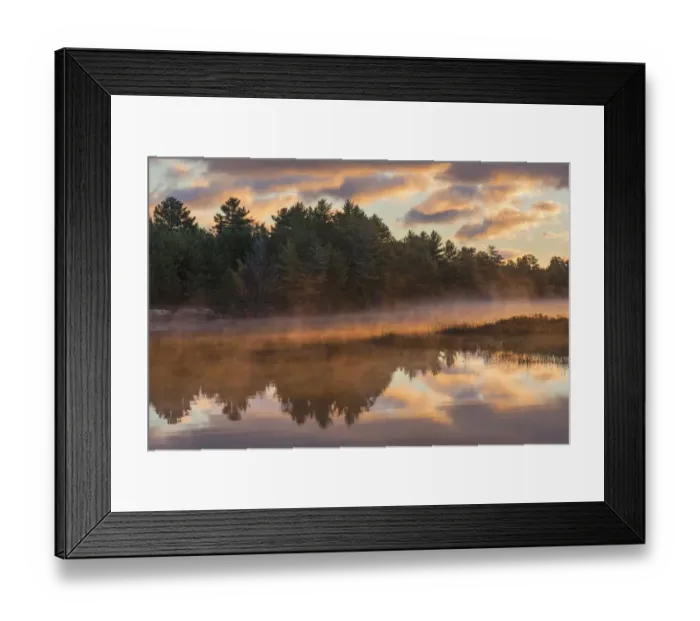 Framed Print : Tahquamenon River at sunrise, near Paradise, Michigan, Upper Peninsula of Michigan