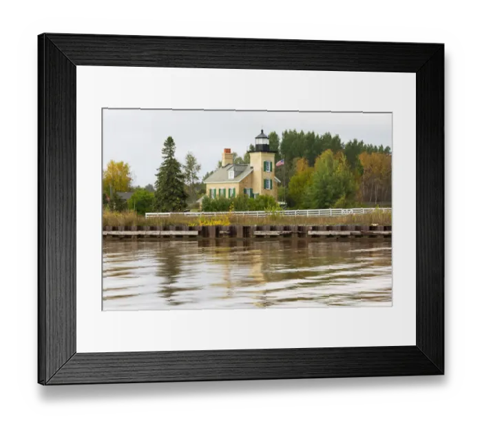 Framed Print : MI, Ontonagon, Ontonagon Lighthouse, 1866