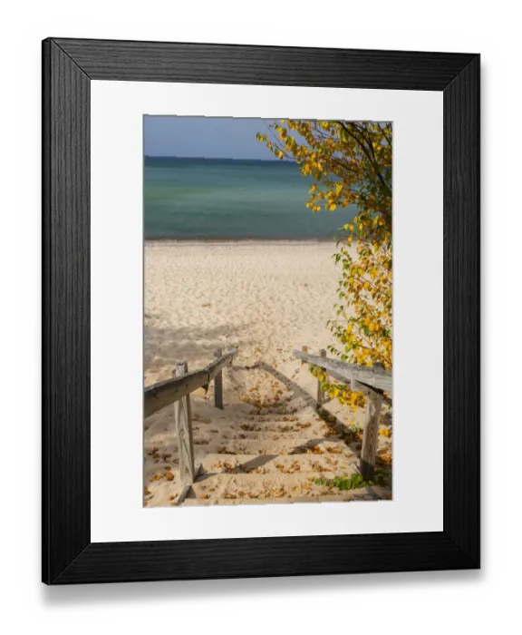 Framed Print : Michigan, Pictured Rocks National Lakeshore, Twelvemile Beach and Lake Superior