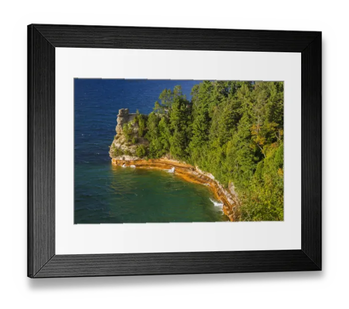 Framed Print : Michigan, Pictured Rocks National Lakeshore, Miners Castle
