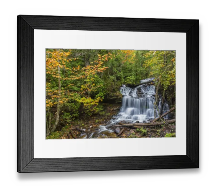 Framed Print : Michigan, Munising, Wagner Falls Framed Print : Michigan, Munising, Wagner Falls
