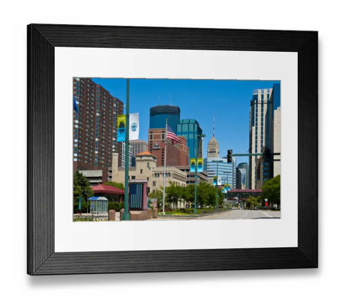Framed Print : North America, USA, Minnesota, Minneapolis Skyline from Convention Center Framed Print : North America, USA, Minnesota, Minneapolis Skyline from Convention Center