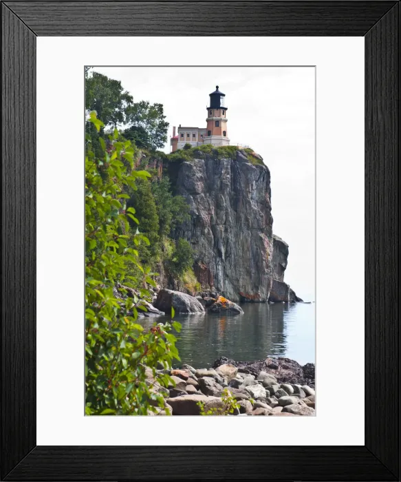 Framed Print : North America, USA, Minnesota, North Shore, Lake Superior, Split Rock Lighthouse Station