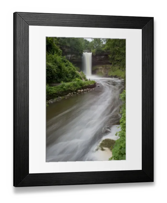 Framed Print : USA, Minnesota, Minneapolis, Minnehaha Regional Park, Minnehaha Falls