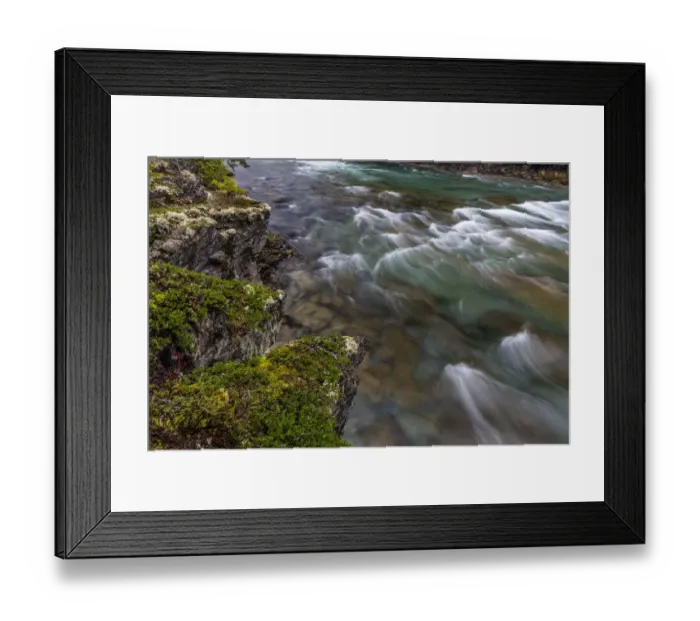 Framed Print : Mossy cliffs above rapids in McDonald Creek in Glacier National Park, Montana, USA Framed Print : Mossy cliffs above rapids in McDonald Creek in Glacier National Park, Montana, USA