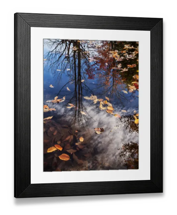 Framed Print : USA, New Hampshire, White Mountains, North Woodstock, Fall reflections on Pemigewasset