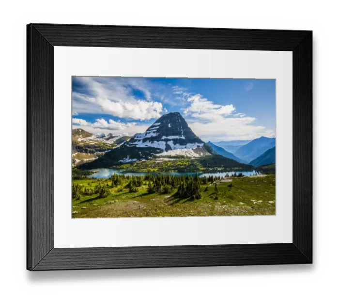 Framed Print : Hidden Lake, Glacier National Park, Montana