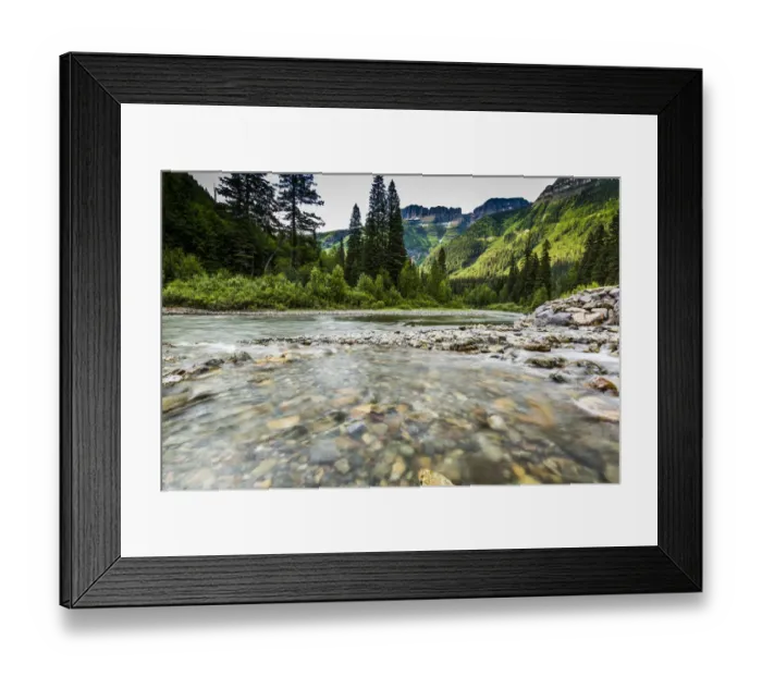 Framed Print : Stream, Rocks, Rushing Water, Glacier National Park, Montana Framed Print : Stream, Rocks, Rushing Water, Glacier National Park, Montana