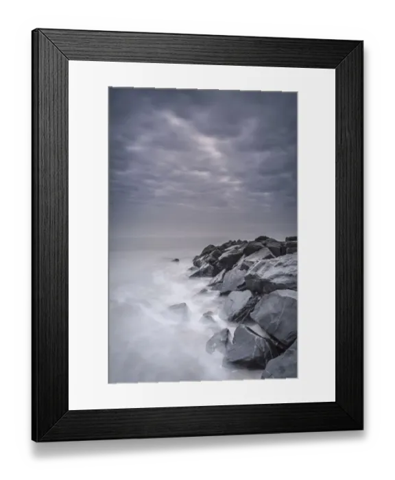Framed Print : USA, New Jersey, Cape May National Seashore. Stormy shoreline landscape. Credit as Framed Print : USA, New Jersey, Cape May National Seashore. Stormy shoreline landscape. Credit as