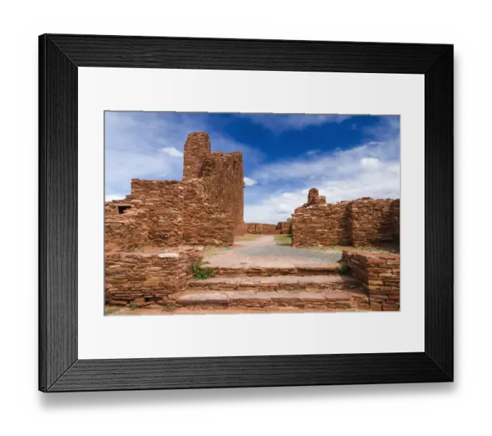 Framed Print : San Gregorio Church at Abo Ruins, Salinas Pueblo Missions National Monument. New Mexico