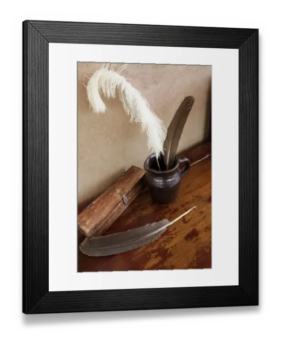 Framed Print : Quill pens ready for use, Santa Fe, New Mexico, United States. (PR) Framed Print : Quill pens ready for use, Santa Fe, New Mexico, United States. (PR)